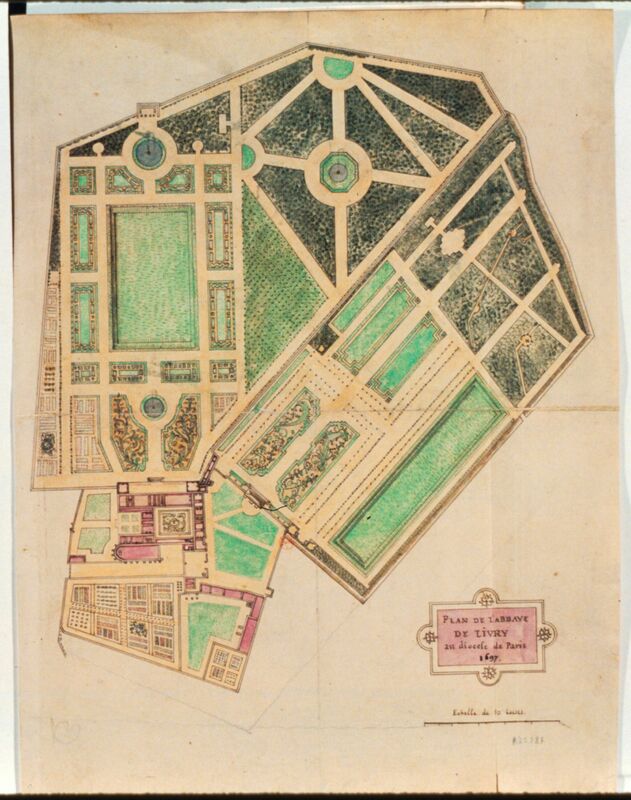 Plan de l’abbaye de Livry en 1697